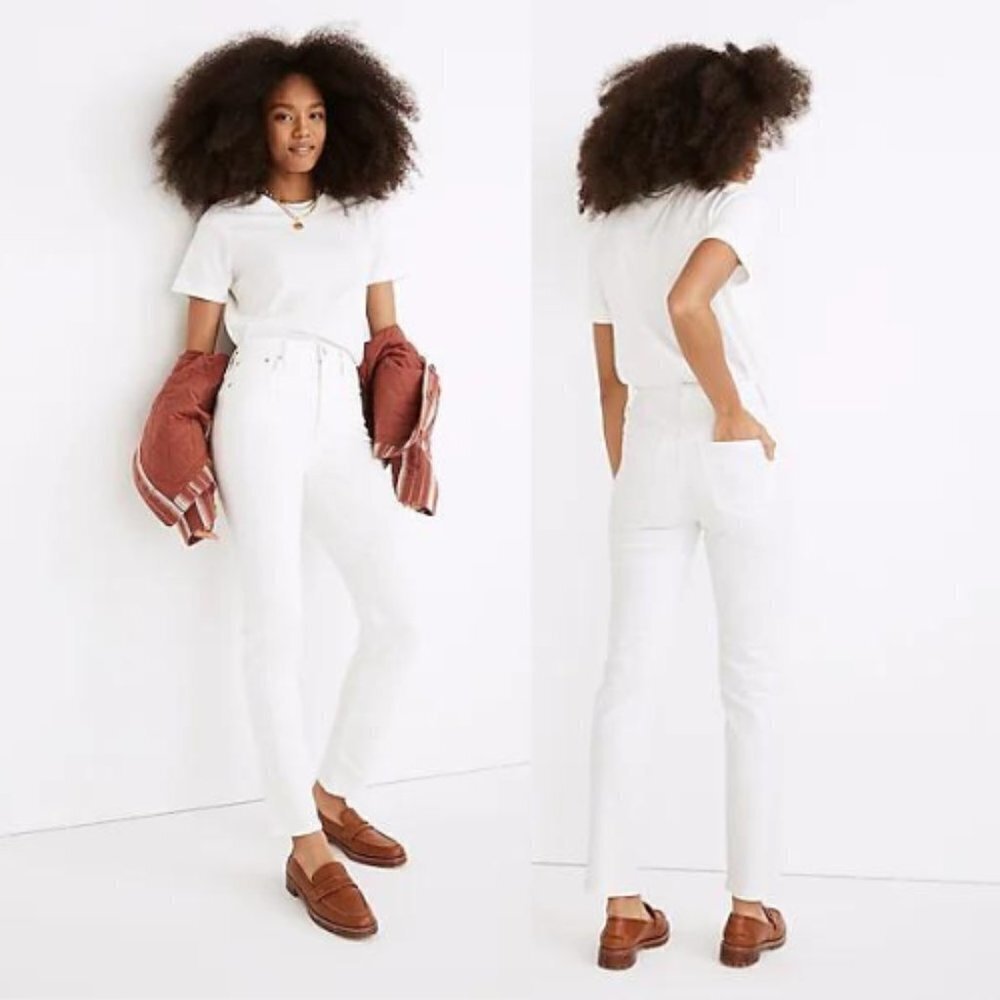 New! Madewell The Perfect Vintage Jean in Tile White nd501 17185
